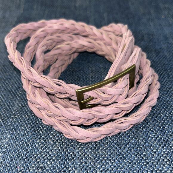53” Lavender PURPLE BRAIDED BELT 1/2” Wide - Picture 5 of 6